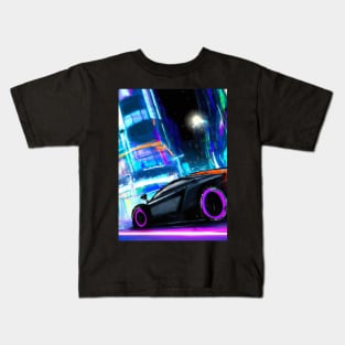 Sports car in Big City Kids T-Shirt